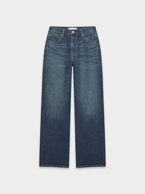Aritzia Denim Forum Farrah High Rise Wide Leg Jeans Size 32 Dark indigo Casual